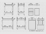 Furniture Accents Trolley Cart & Tea Trays Originals