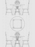 Kitchen Table Wood Top Solar Café Chairs